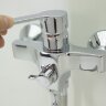 ВидимаУно смеситель для ванны/душа, керамический переключатель, установка на стену, трубчатый поворотный излив 250мм, лейка 70мм, держатель, шланг 1500мм, хром Vidima BA239AA ВидимаУно смеситель для ванны/душа, керамический переключатель, установка на стену, трубчатый поворотный излив 250мм, лейка 70мм, держатель, шланг 1500мм, хром Vidima BA239AA