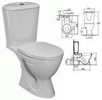 Эко Нью компакт, горизонтальный  выпуск, белый (новый бачок) W904201