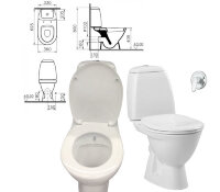 Комплект Унитаз напольный Vitra Grand-2 с функцией биде, белый, арт. 9763B003-1206 : + CeraPlan Ideal Standard A5960AA (9763B003-1206 +A5960AA)