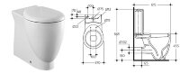 Чаша для Смол + напольного унитаза T315701 без сиденья белый Ideal Standard Small T311101 со склада
