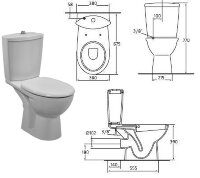 "Океан" унитаз-компакт с функцией биде, горизонтальный выпуск, белый Ideal Standard W906601 СНЯТО С ПРОИЗВОДСТВА