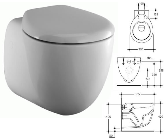 Смол + унитаз подвесной с сиденьем и крышкой с микролифтом, белый T305901 T305961