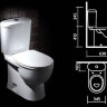 Арт Люкс Sanita Luxe унитаз-компакт, 2 режим., сиденье, нижний подвод, белый SL900202