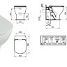 Теси AQUABLADE унитаз соло пристенный, белый TESI Ideal Standard с сиденьем для унитаза тонкое и крышкой с микролифт, белый T007701 + T352901 Теси AQUABLADE унитаз соло пристенный, белый TESI Ideal Standard с сиденьем для унитаза тонкое и крышкой с микролифт, белый T007701 + T352901